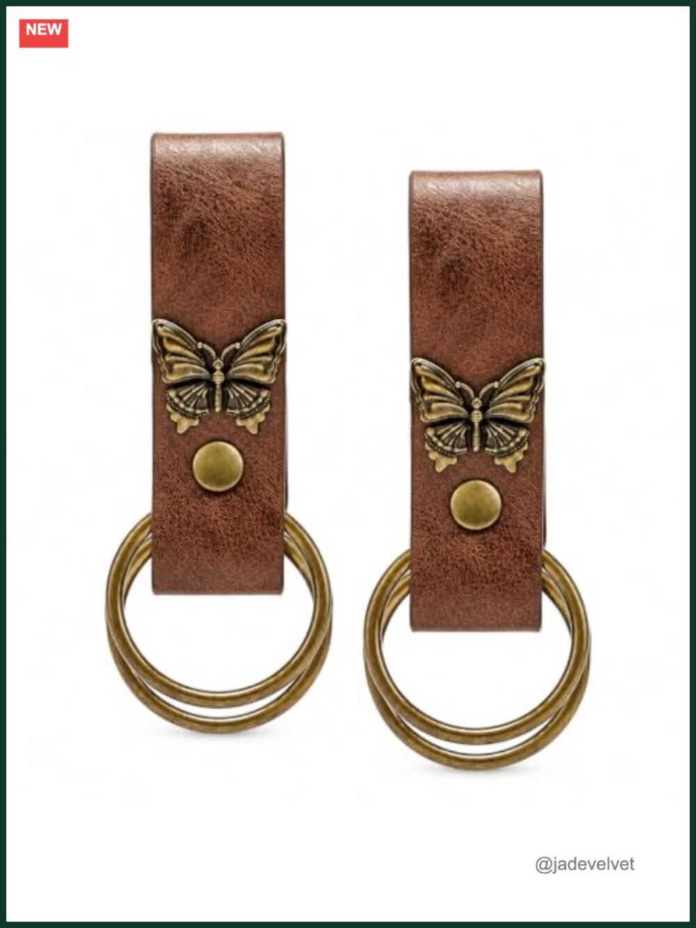 Renaissance Skirt Hikes Set Faux Leather PU Butterfly Clips Costume Accessory